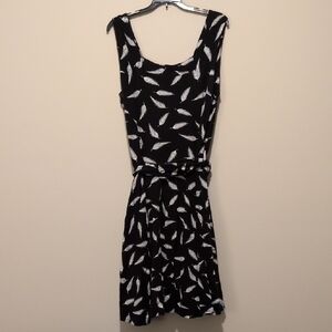 Womens Size 1X Effie's Heart Black and White Feather A-Line Dolce Vita Dress